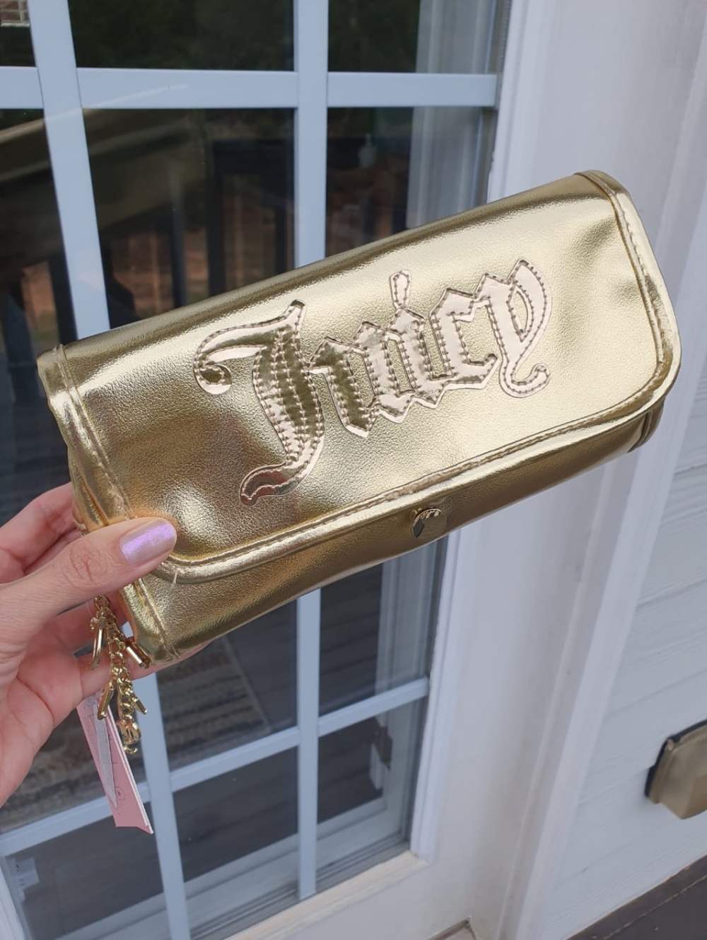 Juicy Couture Metallic Gold Clutch Wristlet